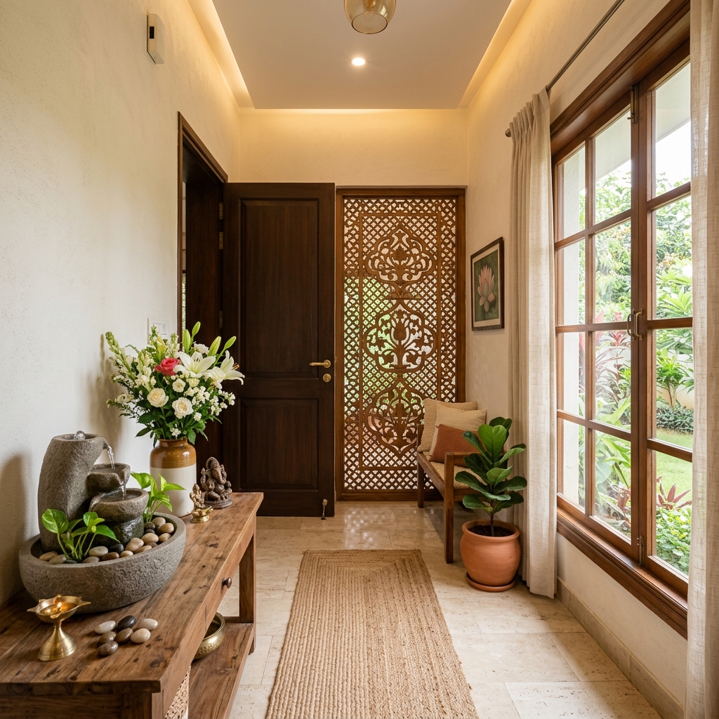Tranquil East-Facing Vastu Foyer